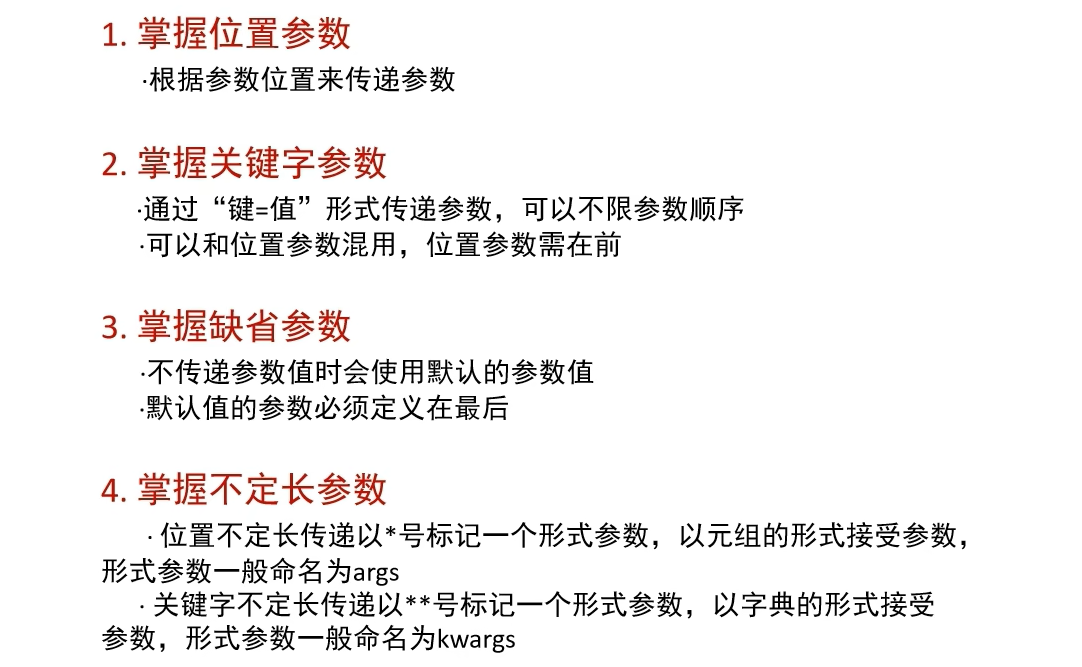 Conclusion for type of parameters and arguments
